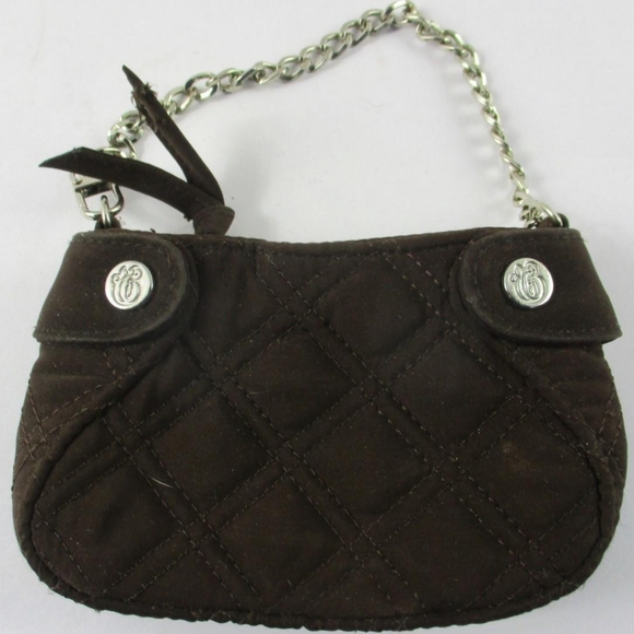 Vera Bradley Colette mini Quilted Microfiber Coin Purse Chain Metal Strap - Picture 3 of 9